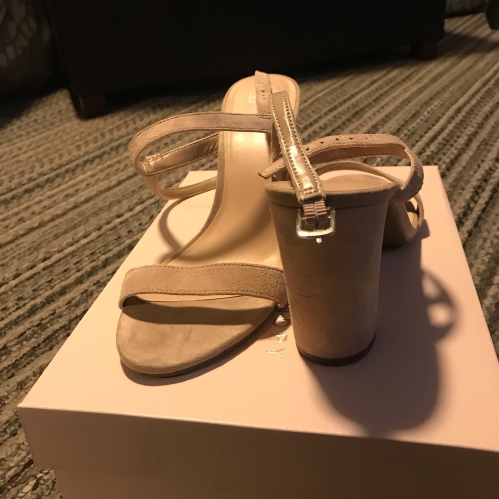 Nude block heels
